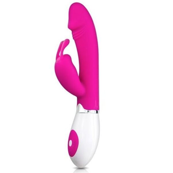 Silikonový rabbit vibrátor Pretty Love Gena s ramínkem ve tvaru králíčka