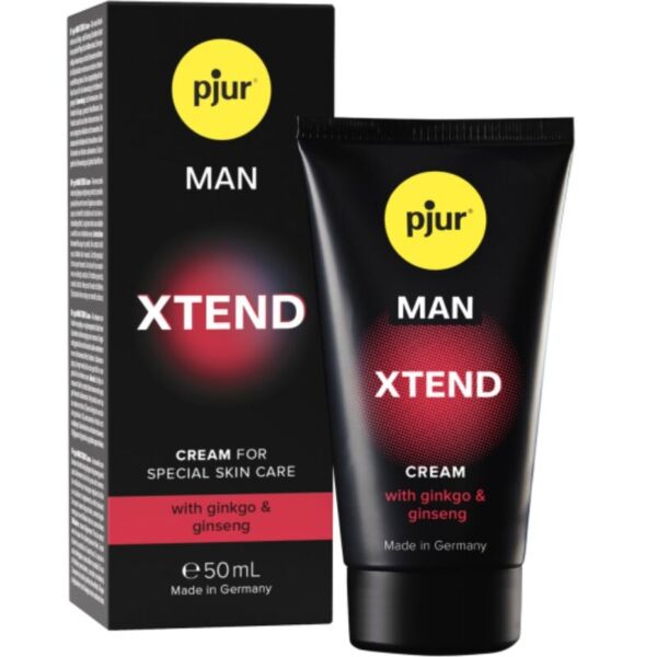 Lahvička masážního krému pjur MAN XTEND Cream o objemu 50 ml