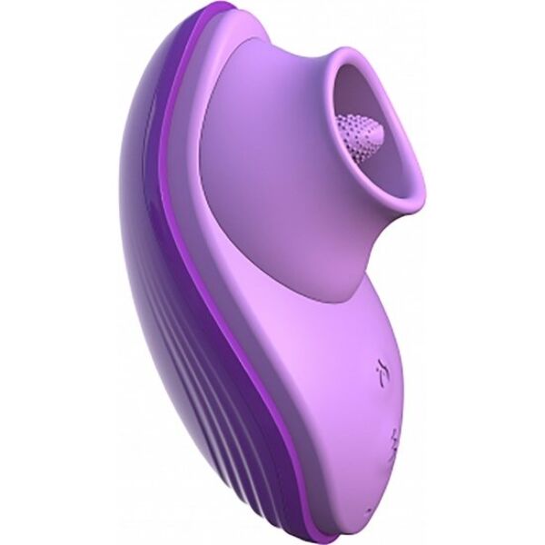 Vibrátor Fantasy For Her Silicone Fun Tongue se silikonovým jazykem a odnímatelným okrajem