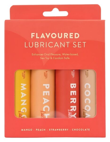 Loving Joy Flavoured Lubricant Set, čtyři lahvičky ochuceného lubrikantu po 30 ml