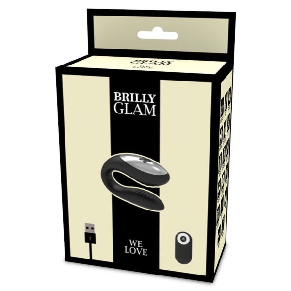 Párový vibrátor Brilly Glam We Love Black s dálkovým ovládáním