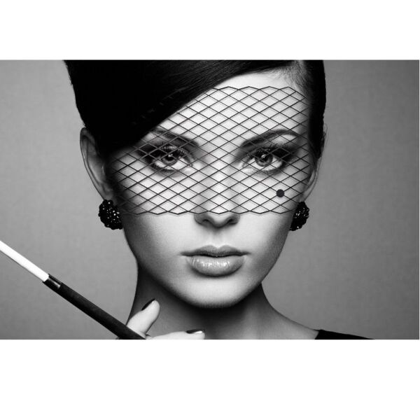 Černá vinylová maska Bijoux Indiscrets Mask Louise