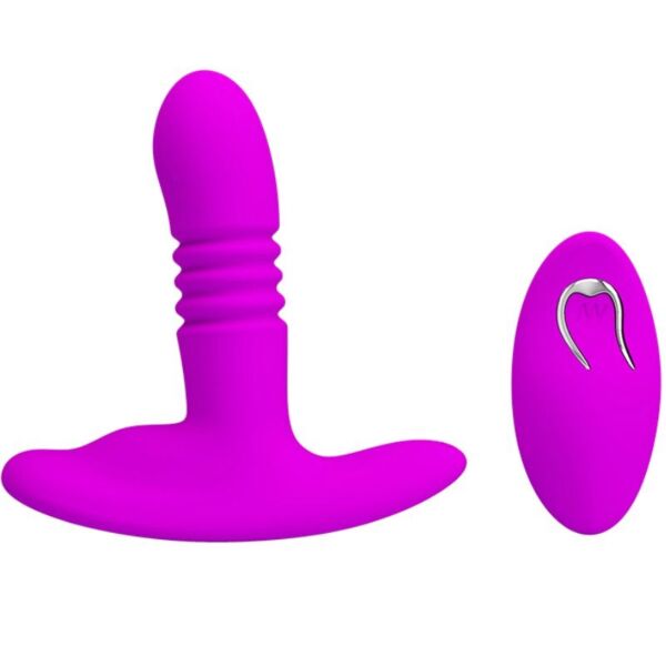 Anální kolík Pretty Love Heather BI-014647W z černého silikonu s přísavkou na spodní straně