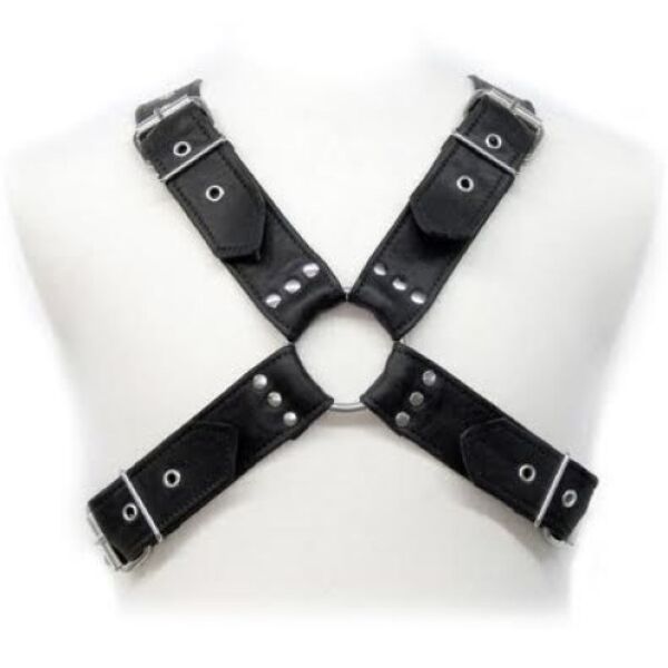 BDSM postroj z popruhů Leather Body pro muže