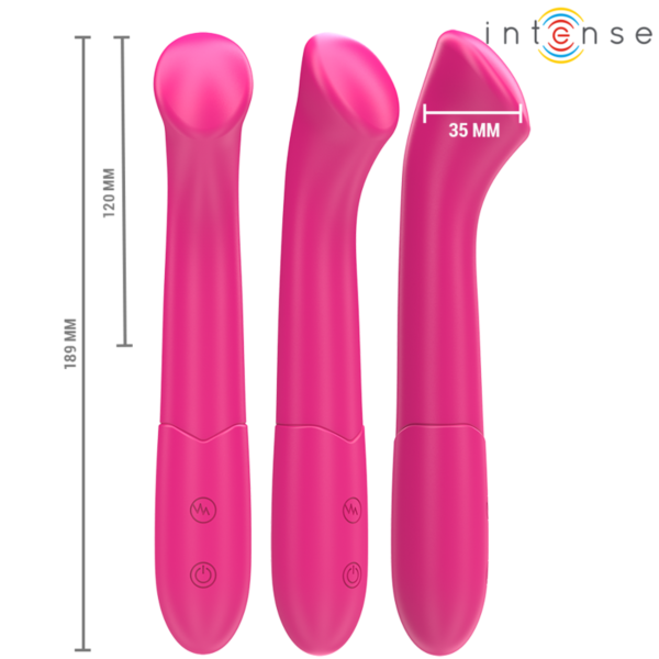 Flexibilní vibrátor Intense Fun Paty ze silikonu, 19 cm