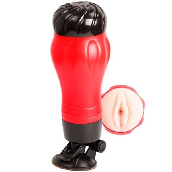 Masturbátor Crazy Bull BM-00900T47Z se základnou s přísavkou