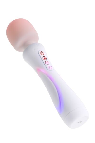 Wand vibrátor Paradise Pleasure The Wand, bílý, s RGB osvětlením