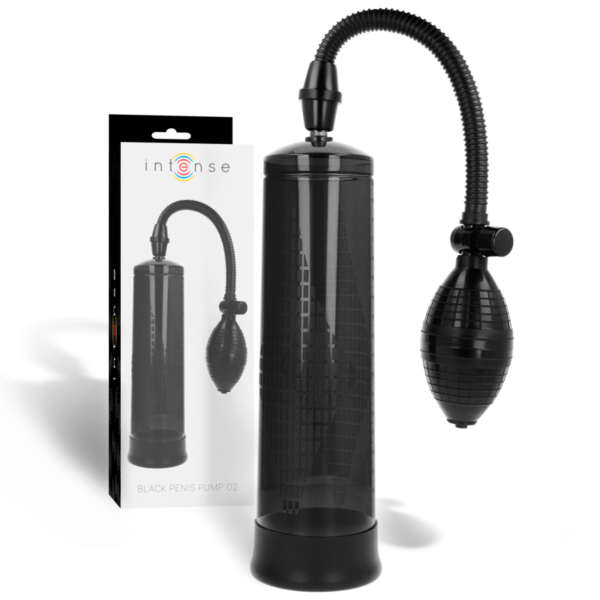 Vakuová pumpa na penis Intense Penis Pump 02 s průhledným válcem, páčkou a manometrem