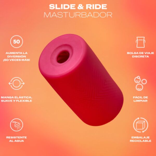 Masturbátor Durex Slide & Ride v růžové barvě