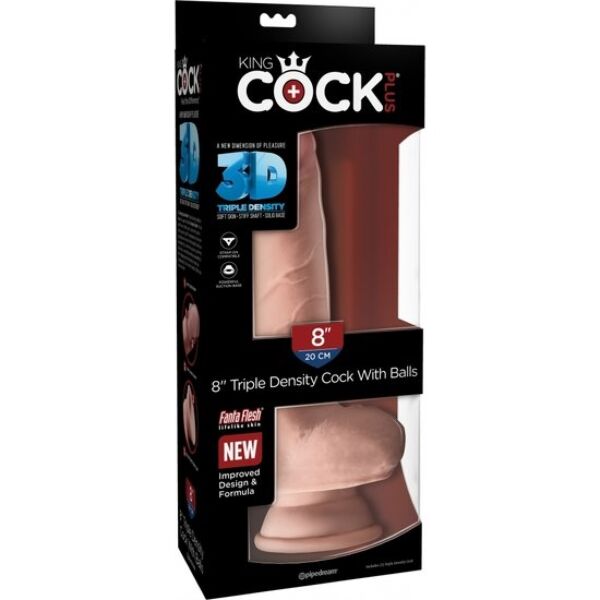 Realistické dildo King Cock Plus Triple Density od Pipedream s přísavkou na základně