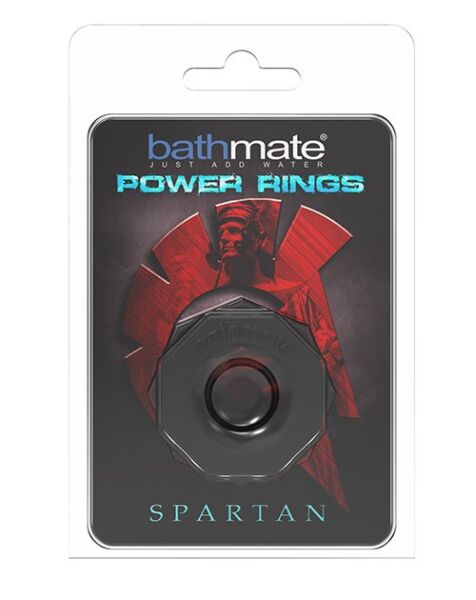 Erekční kroužek Bathmate Power Ring Spartan, černý a osmiúhelníkového tvaru