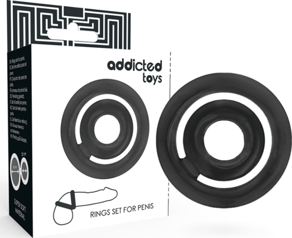 Sada erekčních kroužků Addicted Toys Potenz s oběma kroužky