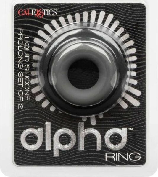 Dva silikonové erekční kroužky CalExotics Alpha Prolong Set of 2