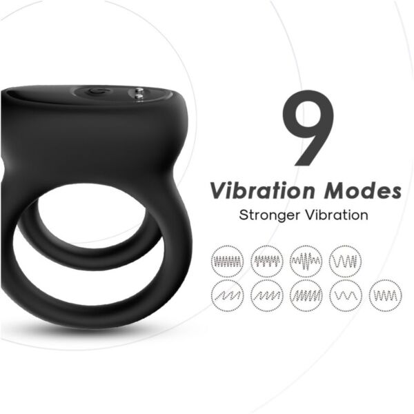 Vibrační erekční kroužek ARMONY Double Ring s dvojitým kroužkem
