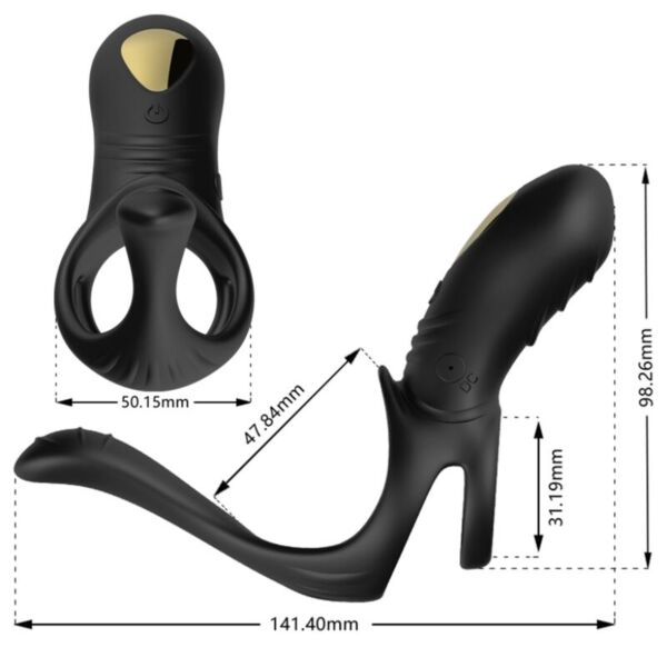 Vibrační erekční kroužek Armony Joy Jumper se dvěma elastickými kroužky