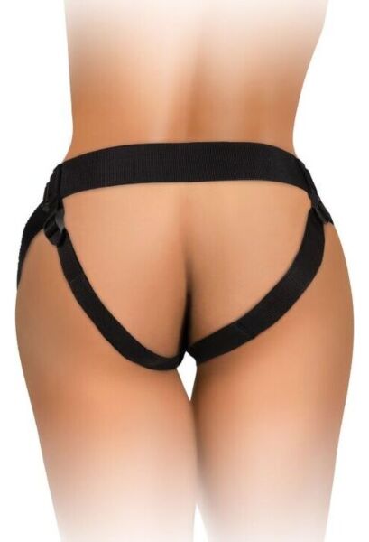 Postroj strap-on King Cock Elite Comfy Body Dock s přísavnou deskou a nylonovými popruhy