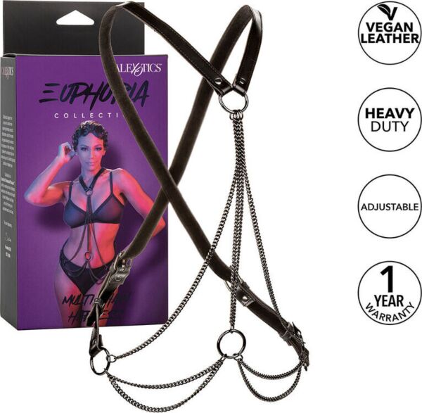 Řetízkový postroj na tělo CalExotics Euphoria Multi Chain Harness