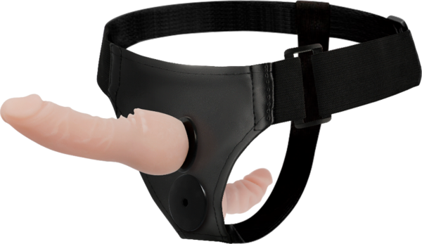 Dvojitý postroj strap-on Harness Attraction Wayne s realistickým penisem