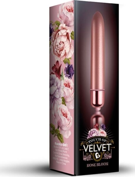 Mini vibrátor Rocks Off Touch of Velvet Rose Bloom v barvě růžového zlata