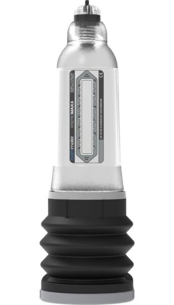 Vodní pumpa na penis Bathmate Hydromax 6 s průhledným válcem