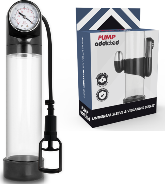Erekční pumpa Pump Addicted RX9 s vibrátorem a manometrem
