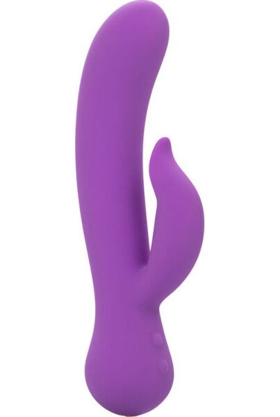 Vibrátor s dvojitou stimulací CalExotics First Time Rechargeable Pleaser ve fialové barvě