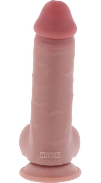 Realistické dildo Get Real Deluxe Extra Thick s varlaty a přísavkou na základně