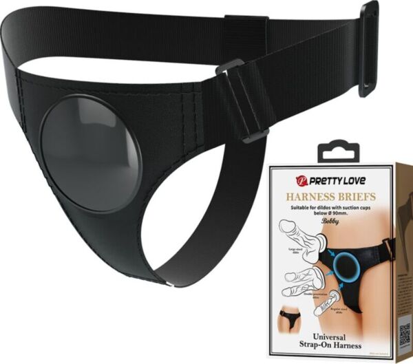 Postroj strap-on Pretty Love BW-022086 ve tvaru kalhotek, černý