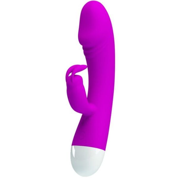 Vibrátor králíček Pretty Love Smart Will (BW-241028) se zahnutým trnem a oušky králíčka