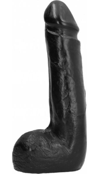 Černé dildo All Black 20 cm polorealistického vzhledu