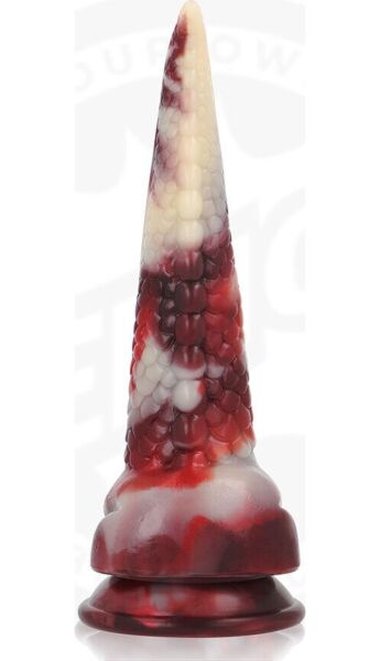 Silikonové dildo Epic Draxis Sombra Abismal s užší horní částí a úchopovou základnou