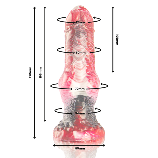 Dildo EPIC Helios s mytologickým designem, včetně základny