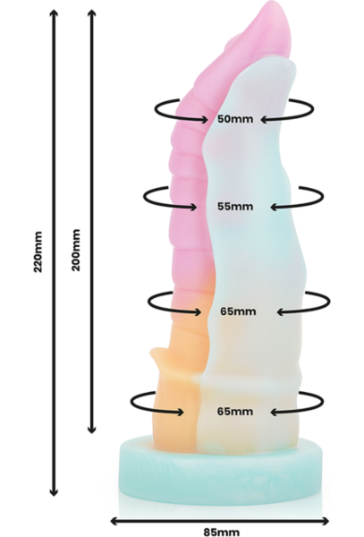 Dildo Epic Kelpie z tekutého silikonu, inspirované mytickým koněm, s přísavnou základnou