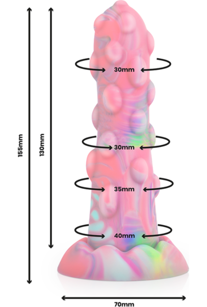 Dildo Epic Nixie ze silikonu se základnou s přísavkou