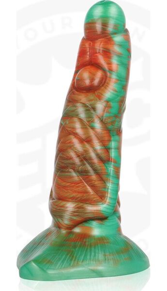 Dildo EPIC Tiryon Destello Verde, zelené barvy s fantazijním designem