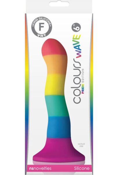 Dildo NS Novelties Pride Wave 17 cm, silikonové, s přísavkou v základně