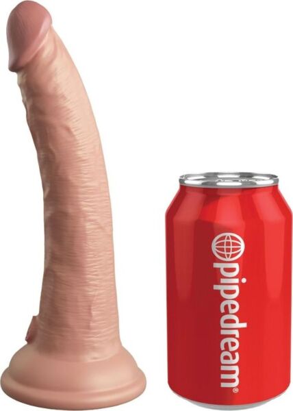 Realistické vibrační dildo King Cock Elite s dálkovým ovládáním a přísavkou v základně