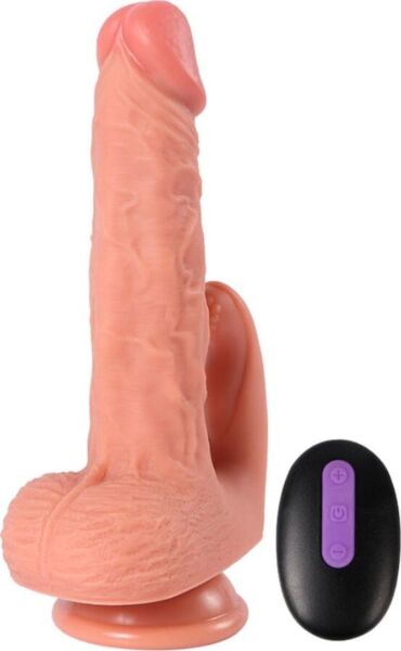 Realistický vibrátor SHEQU Hayden 16 cm se stimulátorem klitorisu