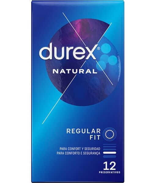 Balení 12 kondomů Durex Natural Plus