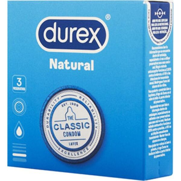 Balení 3 kondomů Durex Natural Comfort