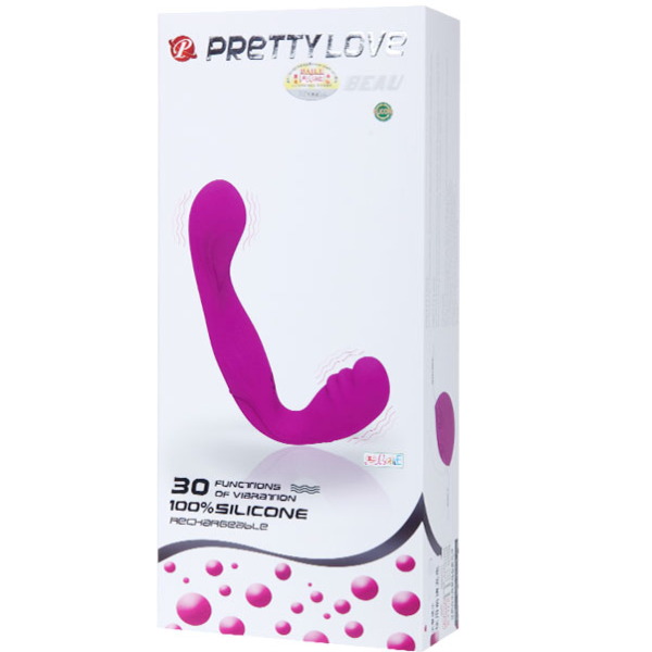 Dvojitý postroj strap-on bez popruhů Pretty Love Beau