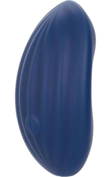 Masážní vibrátor CalExotics Cashmere Velvet Curve z tekutého silikonu s žebrovaným povrchem
