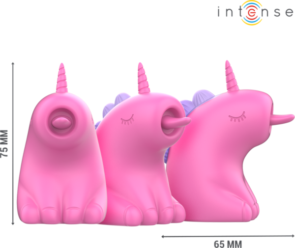 Klitoridní vibrátor Intense Pinkie ve tvaru jednorožce, fuchsiová barva