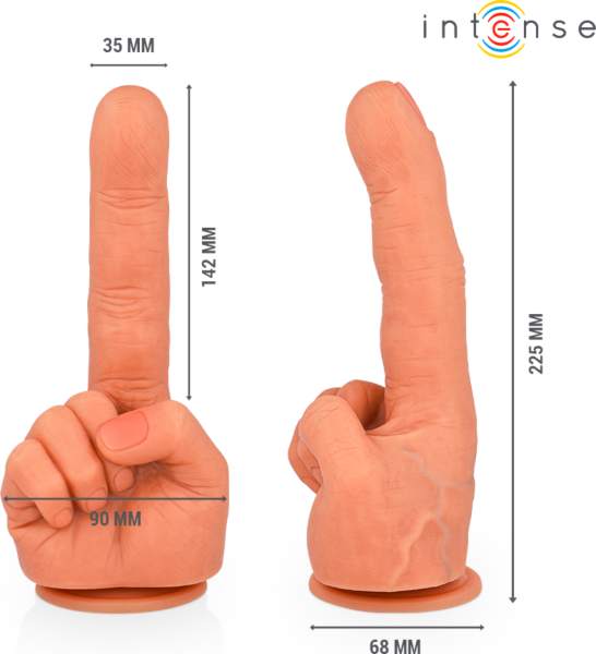 Dildo na bod G Intense Hubert, flexibilní a s přísavkou