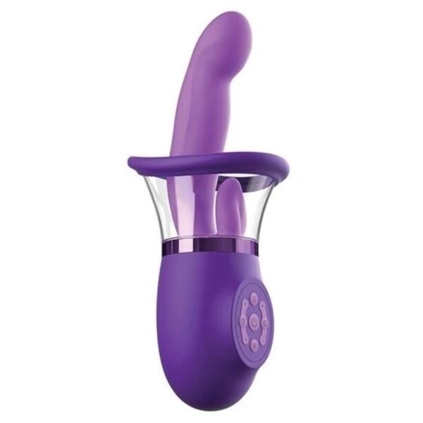 Fialový Pipedream Ultimate Pleasure Pro Plus se zakřiveným ramenem a jazýčkem pro stimulaci klitorisu