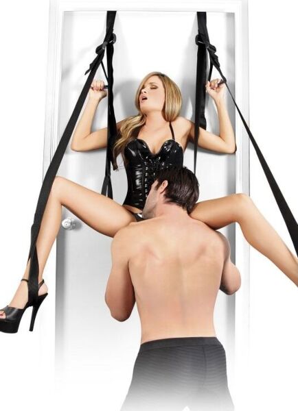 Sex houpačka do dveří Pipedream Fetish Fantasy Deluxe s polstrovaným sedátkem a popruhy