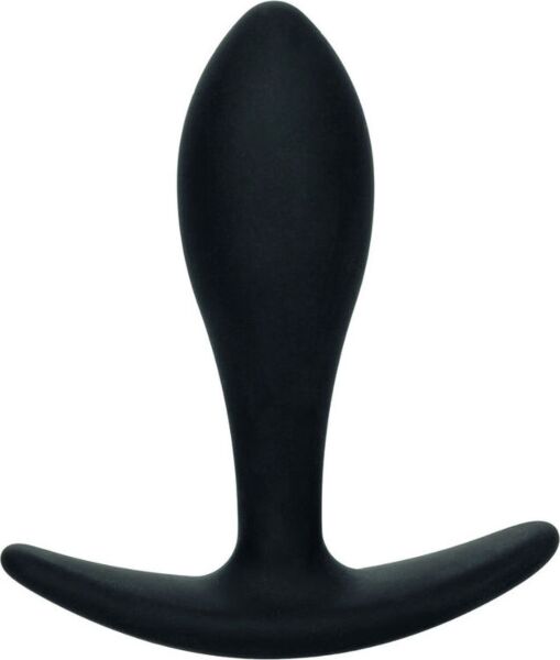Černý anální kolík CalExotics Boundless Teardrop ve tvaru kapky s úchytem v základně