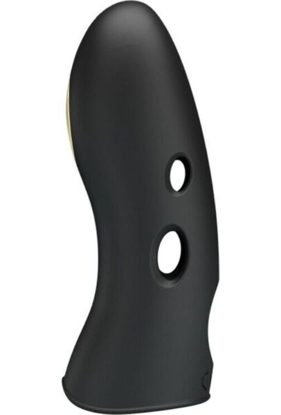 Černý prstový vibrátor s elektrostimulací Pretty Love BI-014755