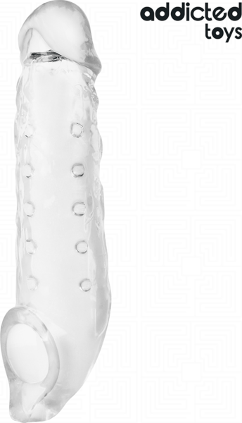 Návlek na penis Addicted Toys M 27 cm, průhledný