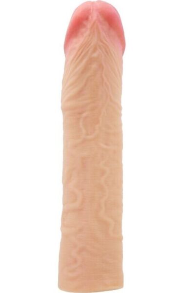 Prodlužovací návlek na penis Pretty Love BI-026272 se žilkami v reliéfu a výrazným žaludem